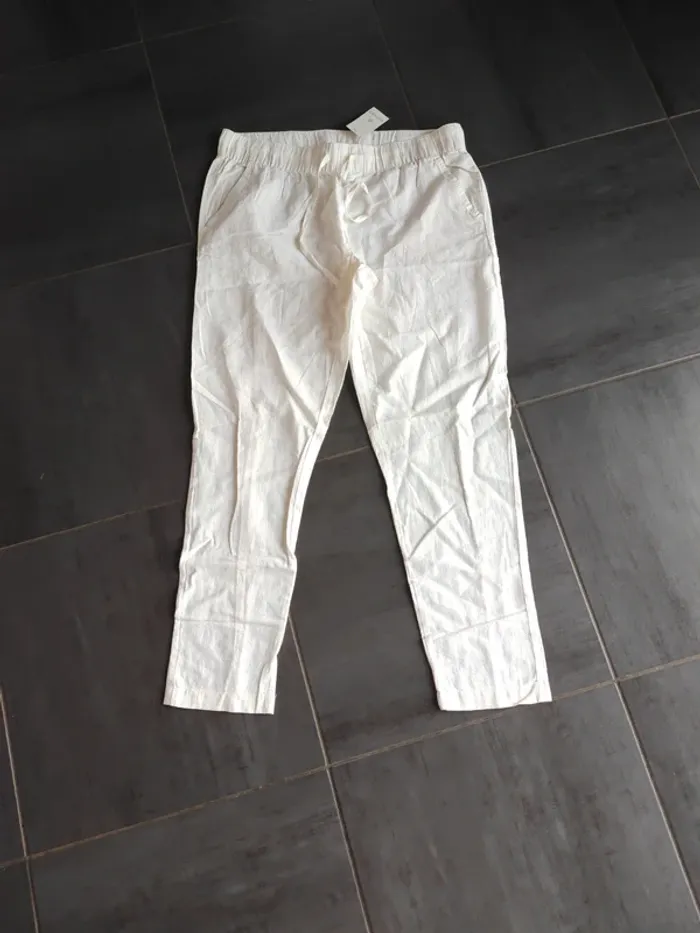 Pantalon en lin 46 neuf