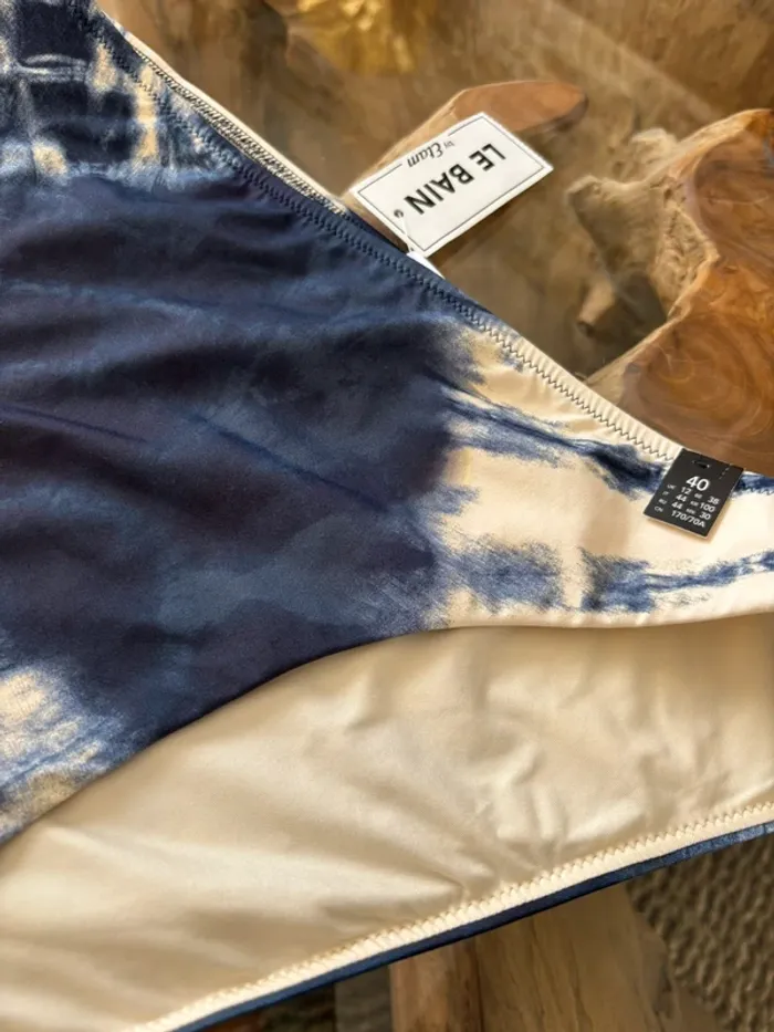 Bas de maillot de bain Etam bleu beige 40 - photo numéro 2