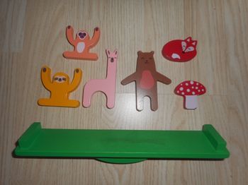 Figurines en Bois Animaux + Balancier