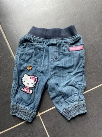 Pantalon jeans élastiqué taille et chevilles