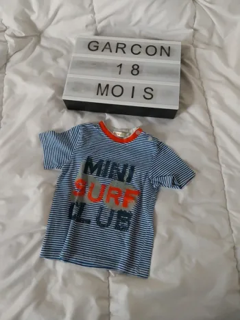 Tee-shirt manche courte garçon 18 mois