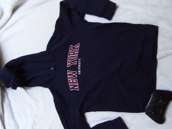 Sweat à capuche bleu marine