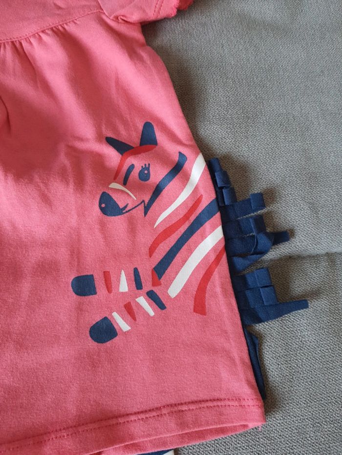 Ensemble 3 Pommes taille 9 mois tunique et legging motif zèbre 🦓 neuf avec étiquettes - photo numéro 2
