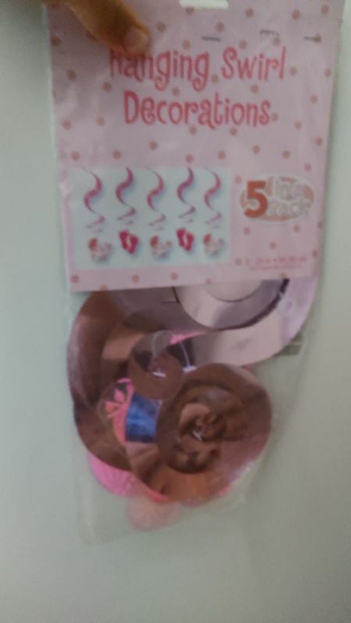 Décoration guirlande à suspendre Naissance Fille