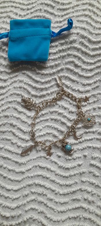Bracelet chouette humour plume lune