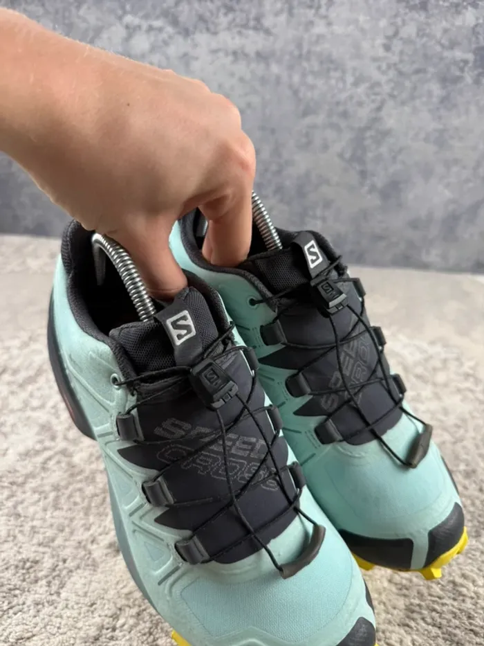 Salomon SpeedCross5 Gore-Tex - Blue & Yellow & Grey - photo numéro 11