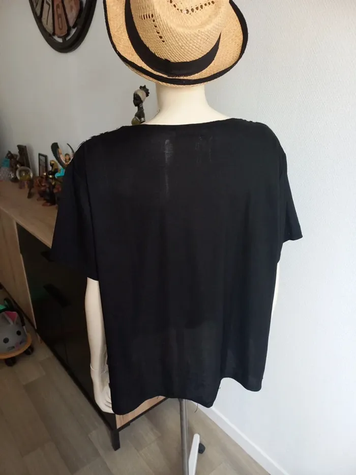 Tee-shirt noir fantaisie T.M/L - photo numéro 7