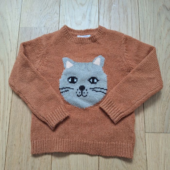Pull en laine Monoprix Kids chat 6ans en laine douce
