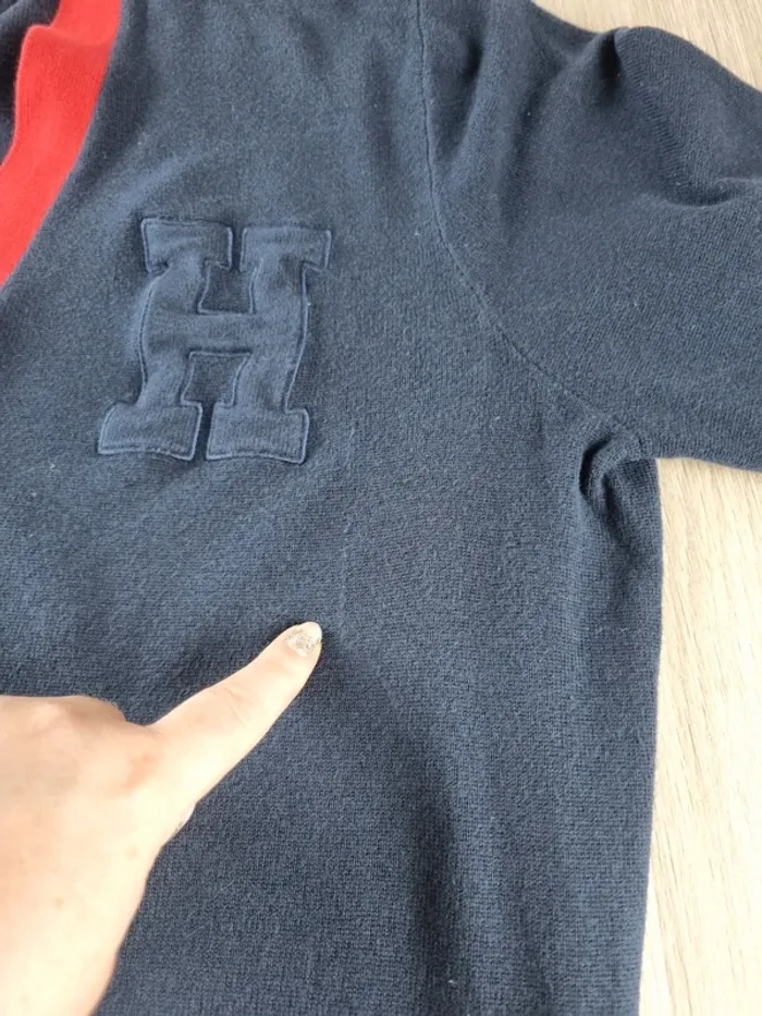 Veste a boutons Tommy Hilfiger bleue/rouge Homme Taille XL - photo numéro 10