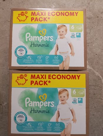 124 couches Pampers harmonie taille 6