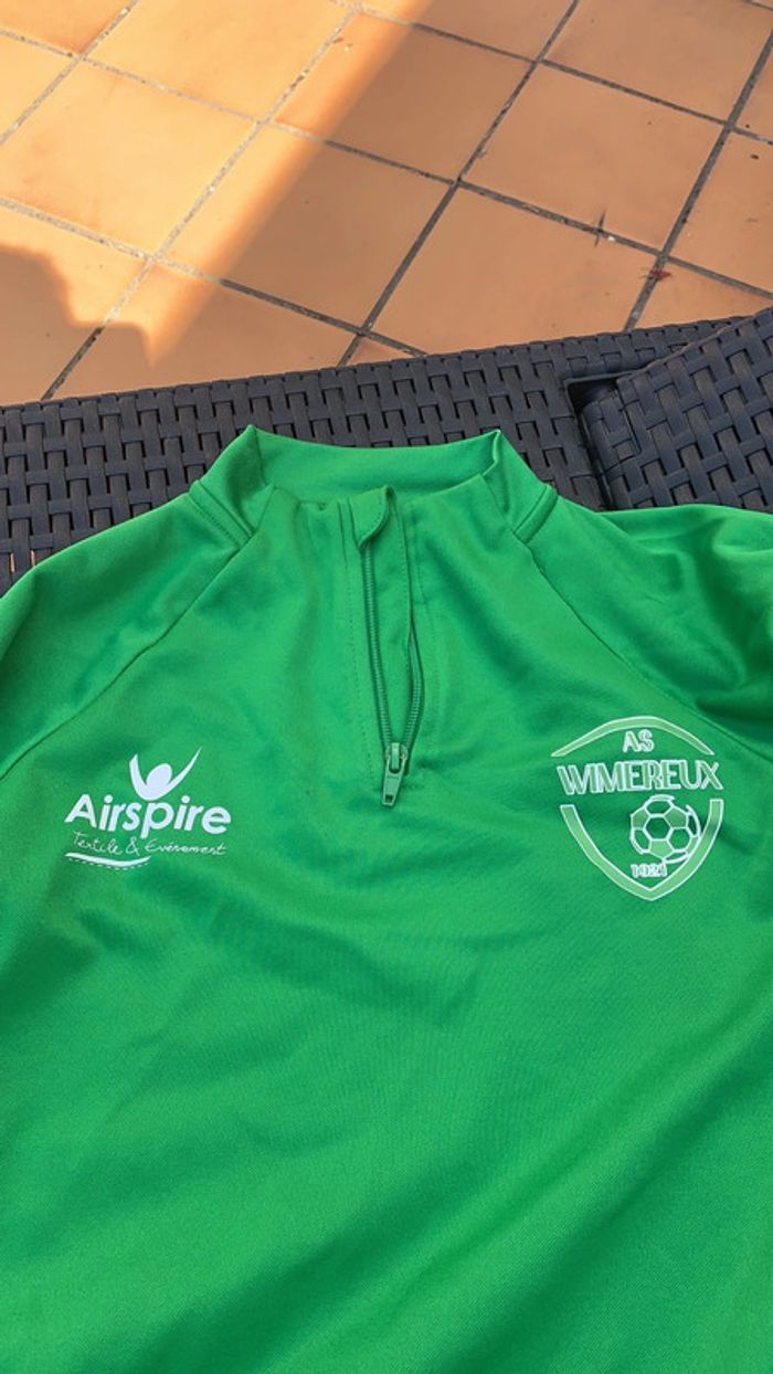 Veste survêtement sport/foot 8 ans vert Wimereux Airspire - photo numéro 2