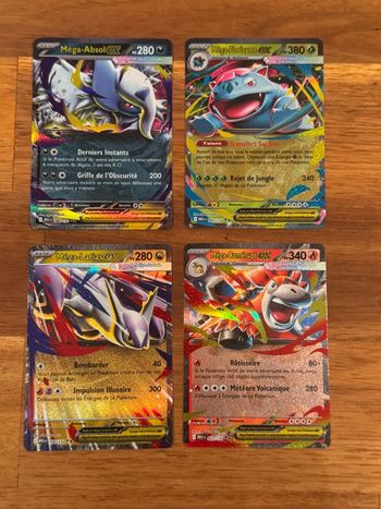 Lot 4 cartes Pokémon EX