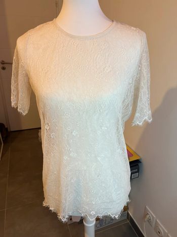 Top Manches Courtes en Dentelle Etam taille M