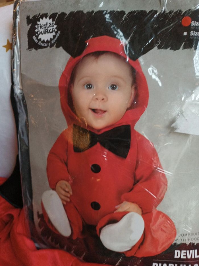 Déguisement costume bébé baby babies enfant diablo diablotin diable devil diablillo fiesta 6 12 9 - photo numéro 2