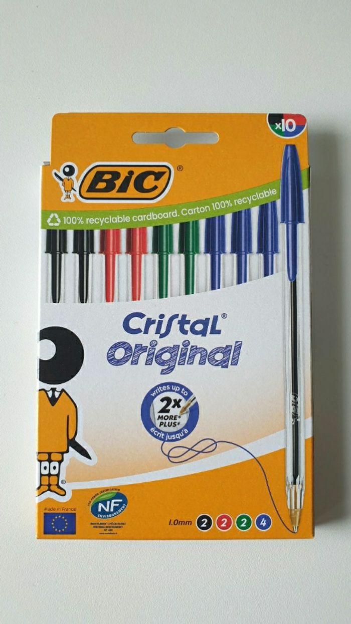 Fournitures scolaires lot 10 stylos Bic