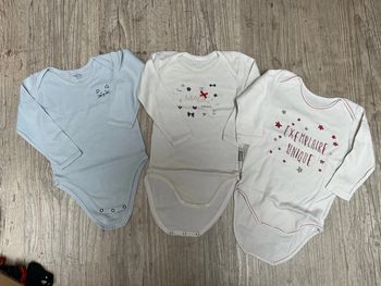 Lot de 3 bodys manches longues taille 24 mois