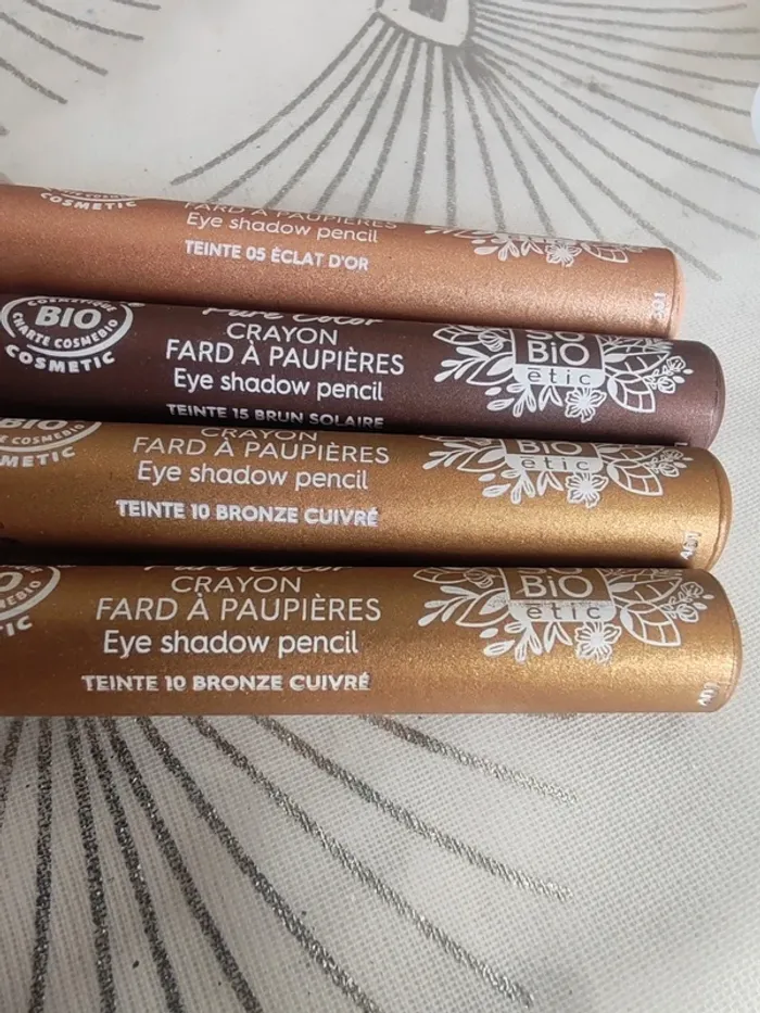 Lot 4 crayons fard a paupières bio - photo numéro 2
