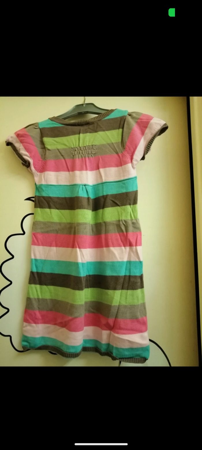 Belle robe tricot NKY à rayures. Taille 8 ans - photo numéro 2
