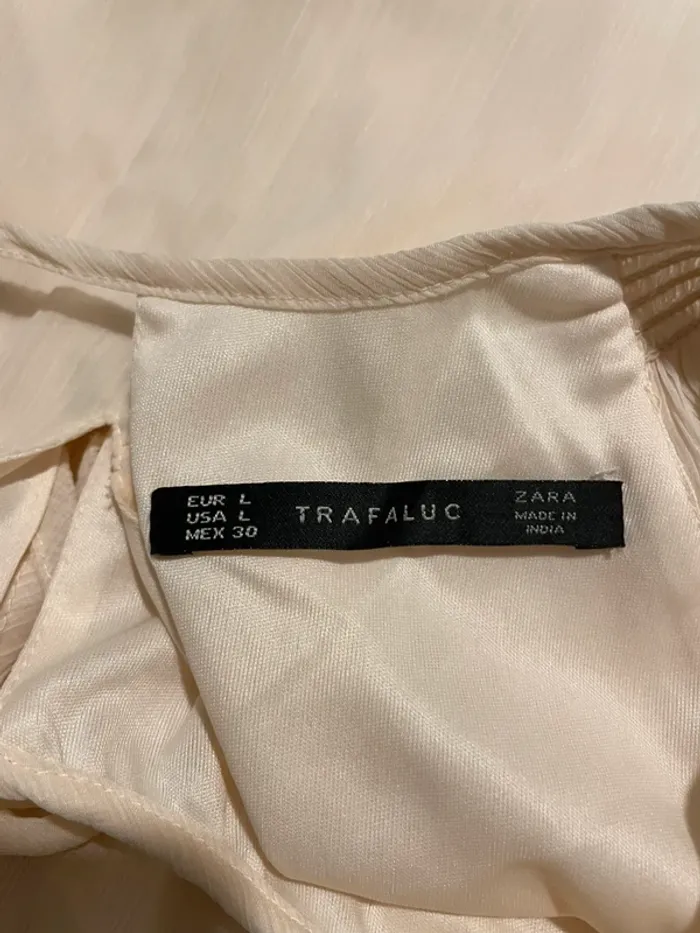 Robe Zara bohème/estivale taille L - beige/crème - photo numéro 8