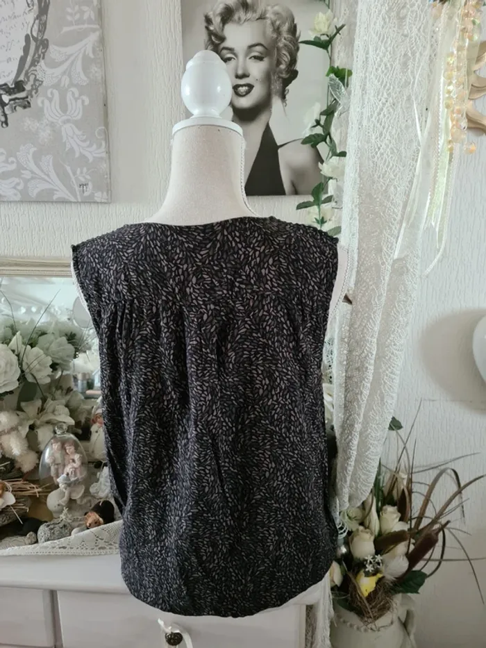 Blouse marron/noire Pur & Simple Taille 42 - photo numéro 3