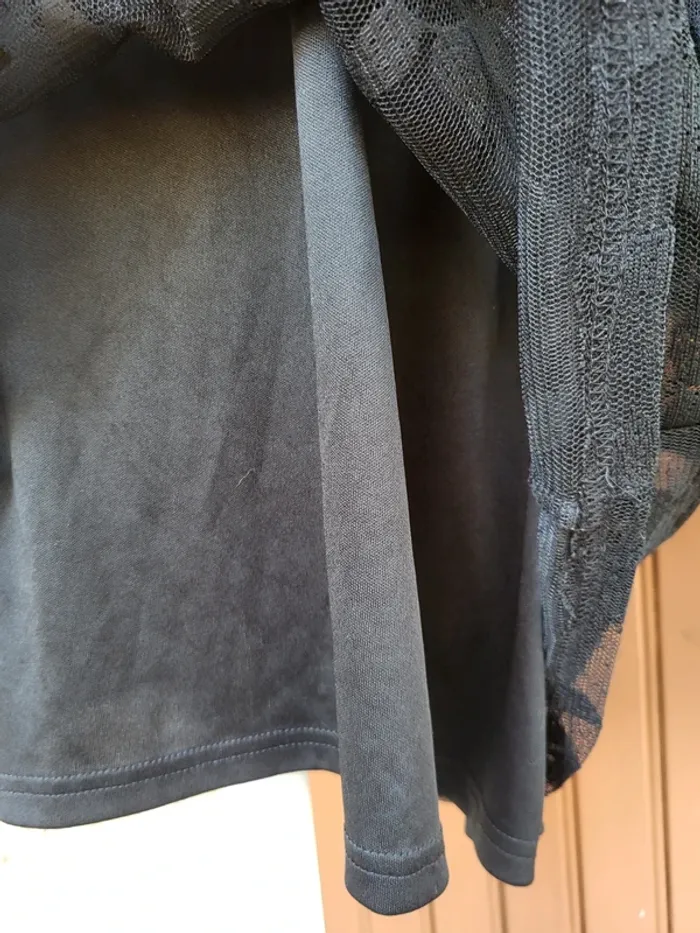 Robe tulle fleuri noir sbetro taille 48 - photo numéro 7