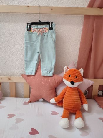 Pantalon jogging - Bleu ciel - 12 mois - Proche du neuf - Mots d'enfants