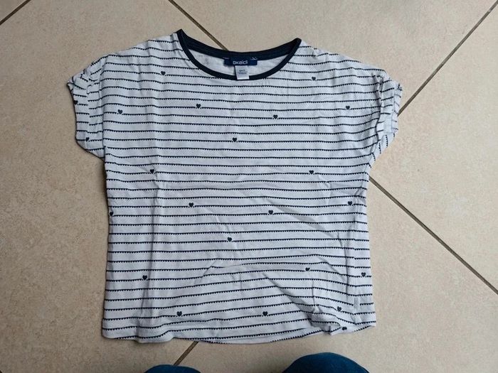 T shirt coeur marinière - photo numéro 5