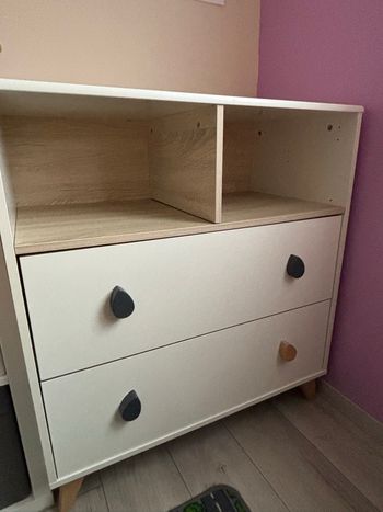 Commode à langer (2 tiroirs 2 niches) Oslo