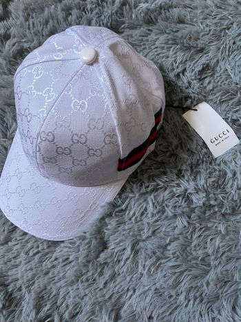 Casquette Gucci blanche authentique