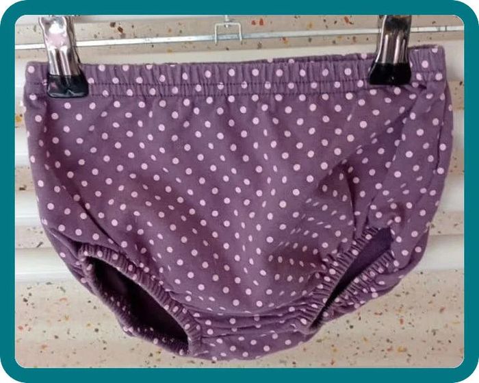 Short / Bloomer violet à pois rose Boîte à Malices Taille 6 mois - photo numéro 2