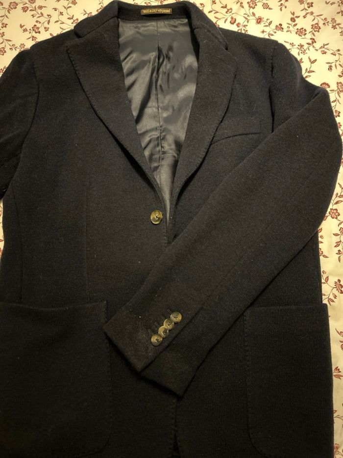 Blazer laine bleu marine