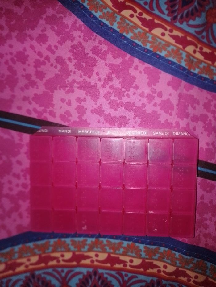 Plaquette semainier pour médicaments