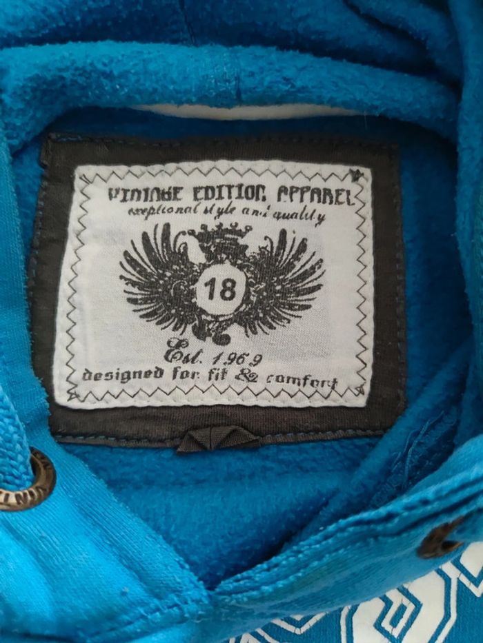 Sweat bleu à capuche Primerose - photo numéro 3
