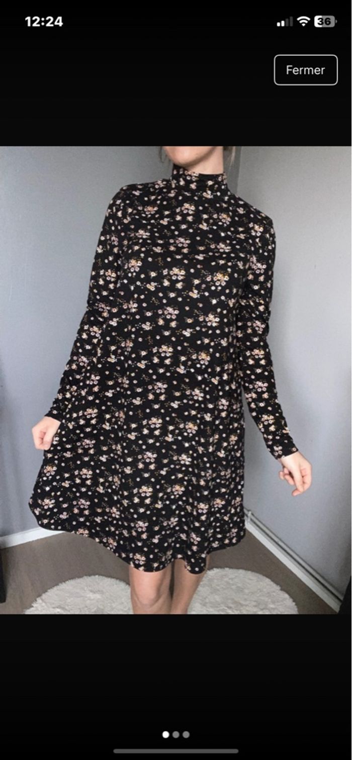 Robe noir à fleur FB sister taille s