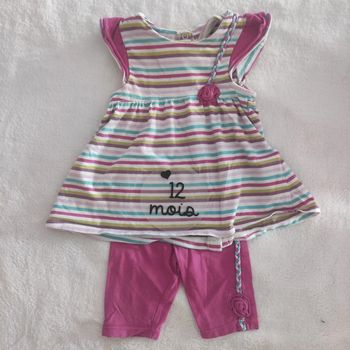 Ensemble de deux pièces 12 mois fille
