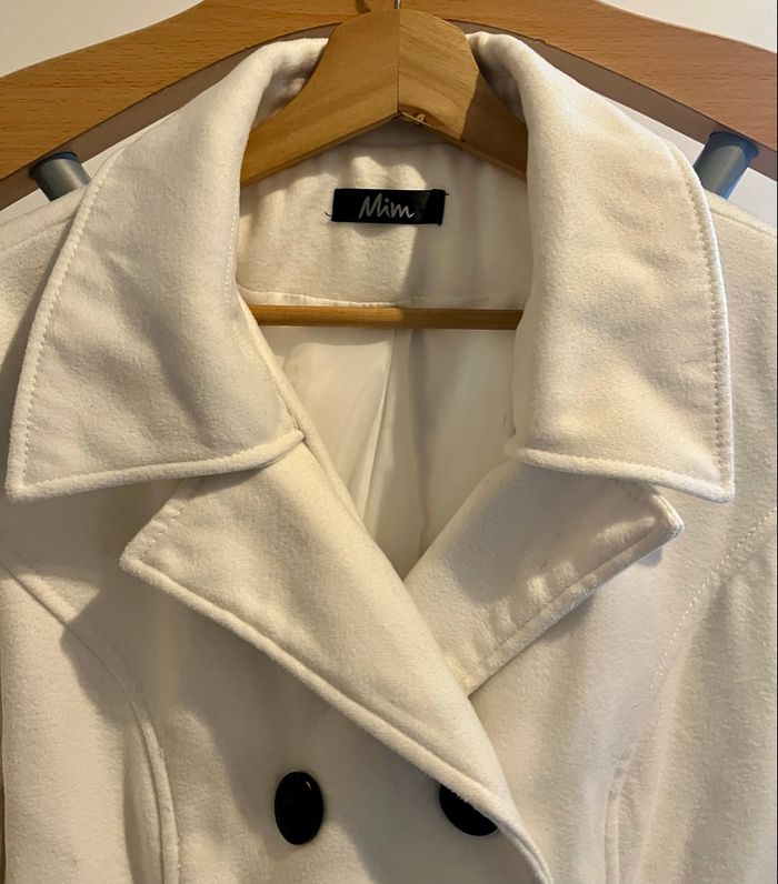 Manteau blanc MIM style caban croisé T38/M - Très bon état - photo numéro 6