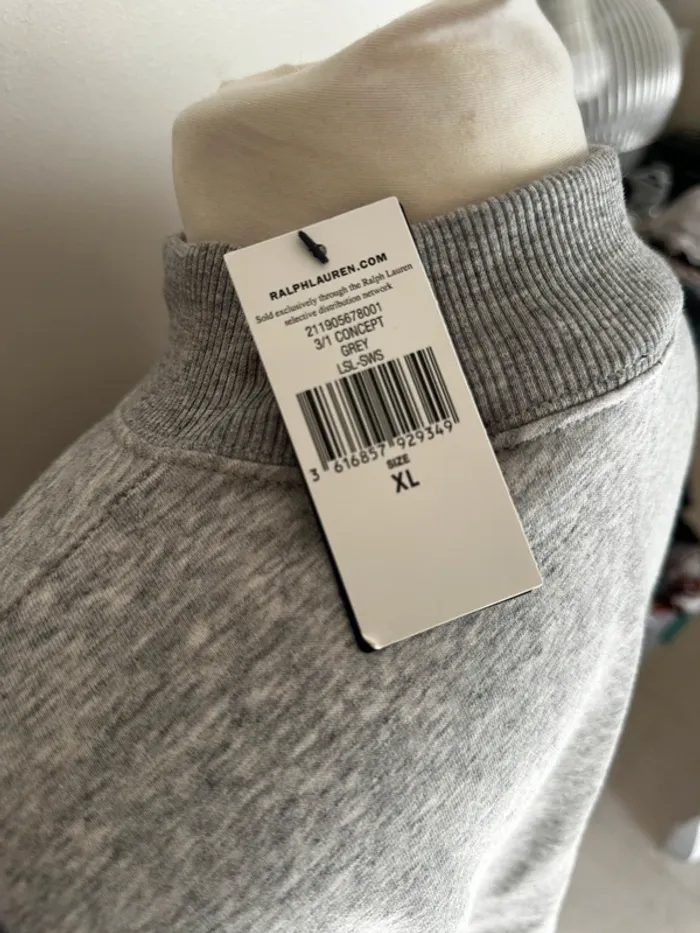 Sweat gris crop - Ralph Lauren - photo numéro 3