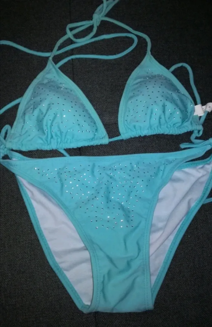 Lot de 2 Maillots de bain deux-pièces noir + bleu - Femme - photo numéro 7