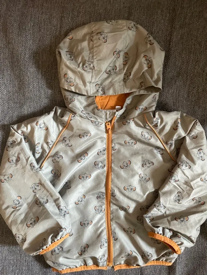 Veste anti pluie 36 mois Disney roi lion