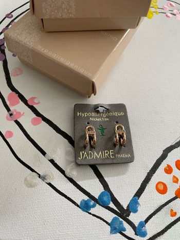 Boucles d’oreilles Rose Dorées Hypoallergeniques