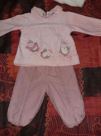 Ensemble rose pull/pantalon 3mois
