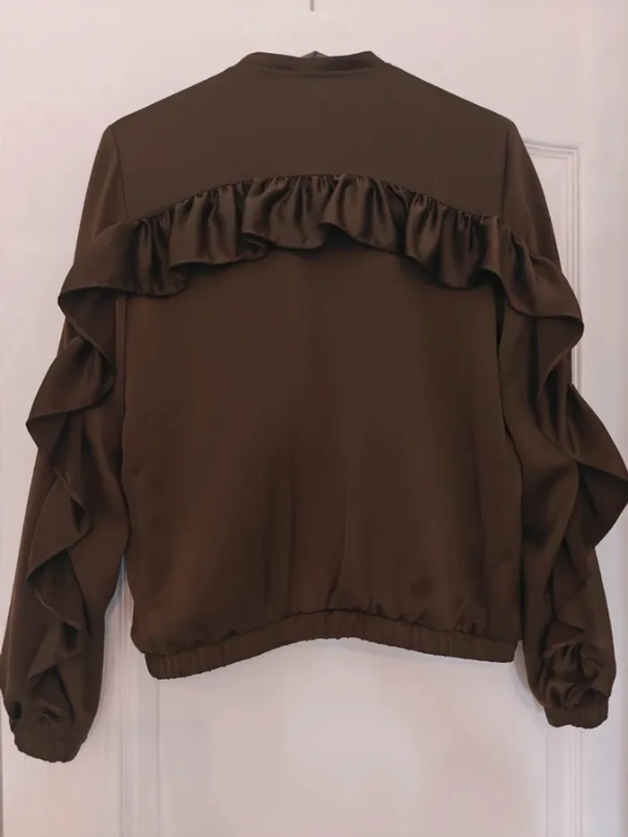 Veste satinée kaki - photo numéro 2