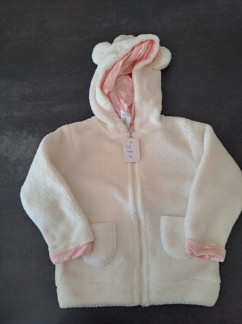 Gilet polaire 12 mois capuche oreilles