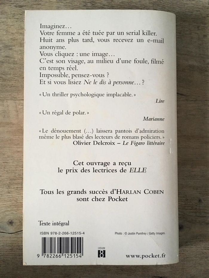 Livre harlan coben, ne le dis à personne - photo numéro 2