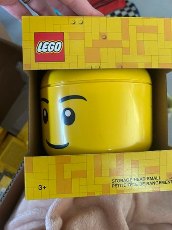 Grande tête de rangement lego