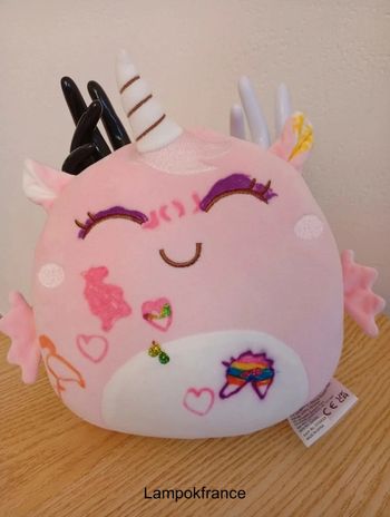 Peluche coussin licorne biggies marsjoy rose