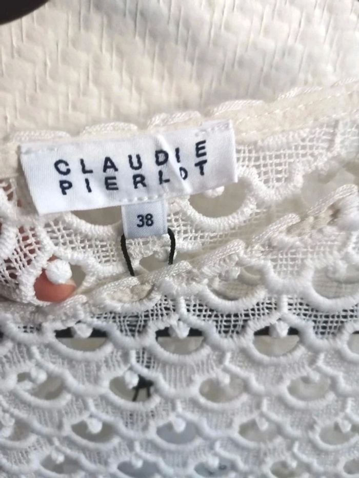 😍 Magnifique T-shirt ajourée en dentelle Blanche | Claudie Pierlot | Taille 38 😍 - photo numéro 8