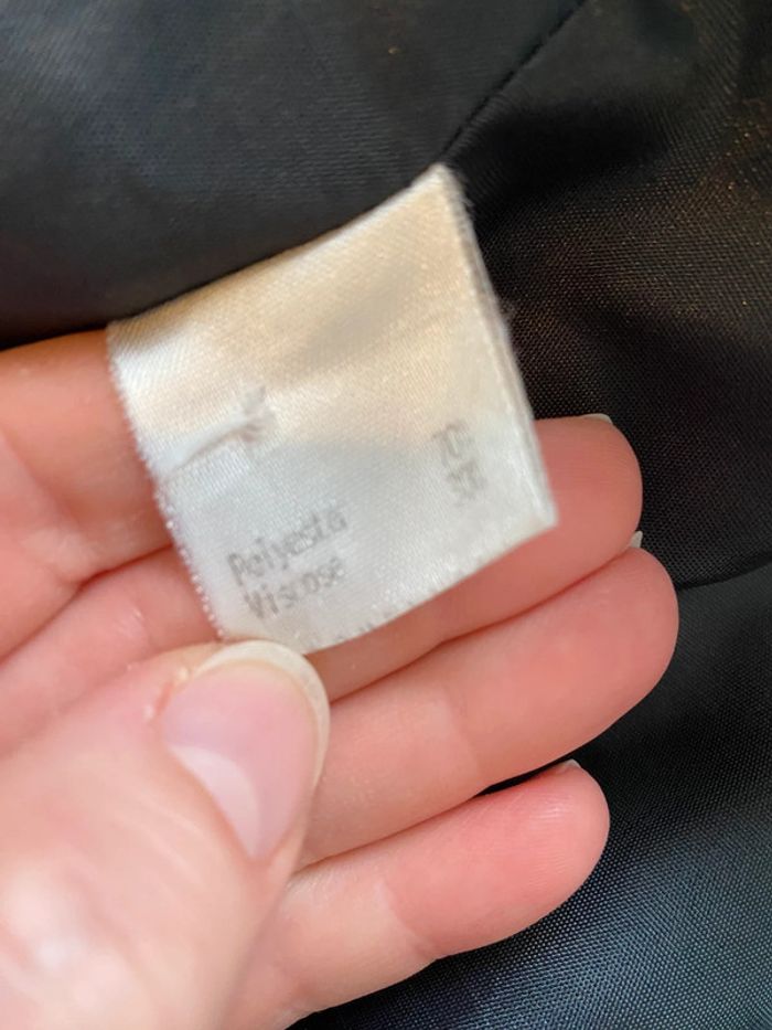 Veste blazer grise à rayures blanches - photo numéro 6