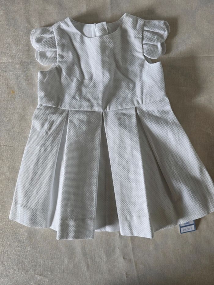 Robe blanche jacadi 6 mois