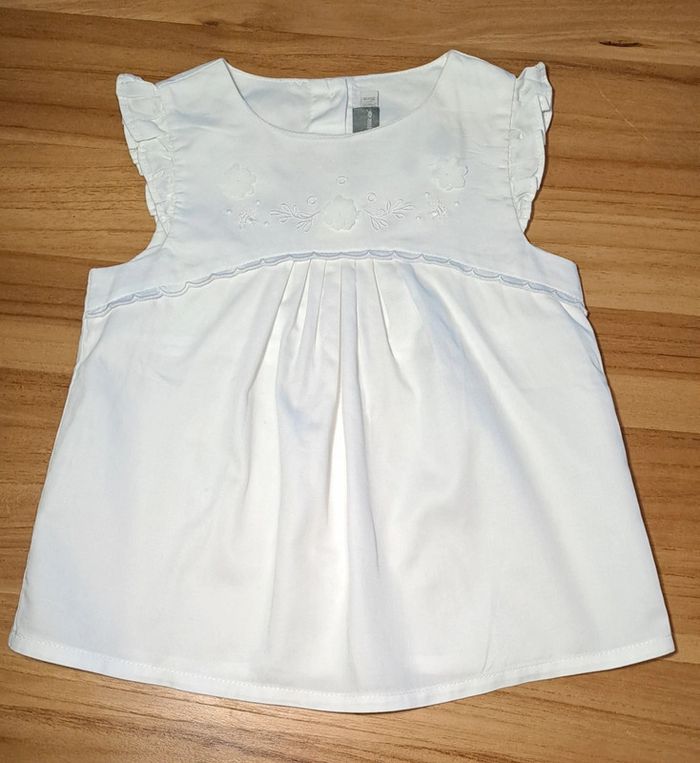 Tunique blanche avec broderie